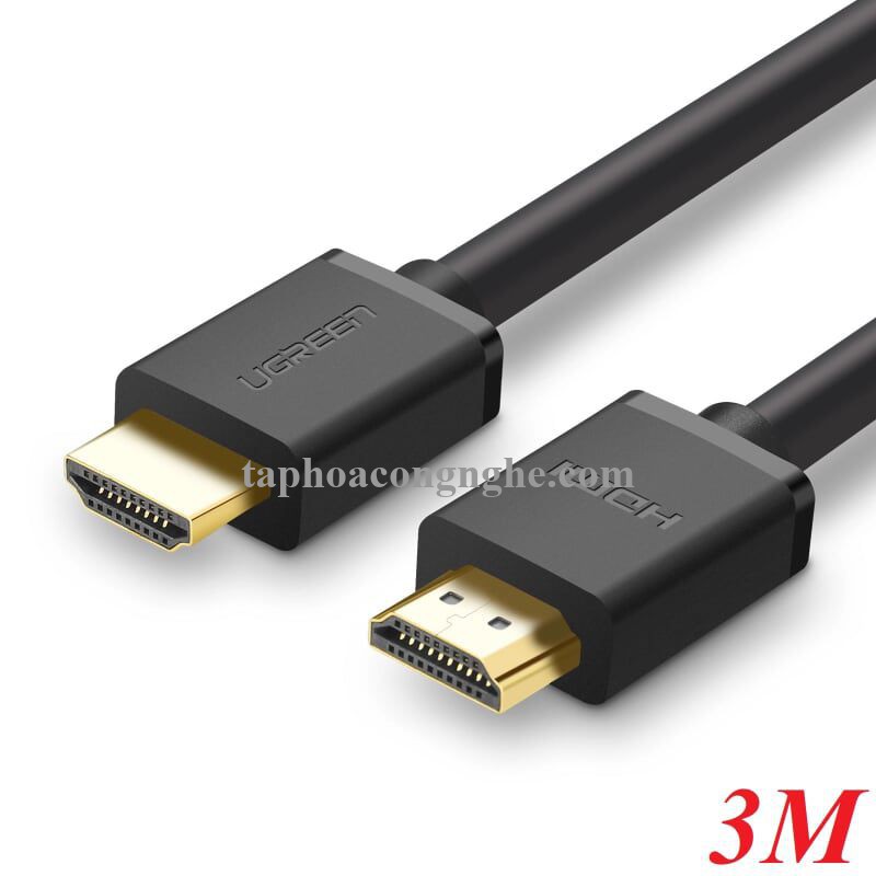 Ugreen 10108 3M màu Đen Cáp tín hiệu HDMI chuẩn 1.4 hỗ trợ phân giải 4K * 2K HD104 30010108